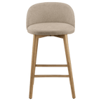 Fabric and Wood Stool