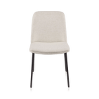 Oatmeal Fabric and Metal Dining Chair