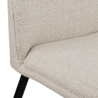 Oatmeal Fabric and Metal Dining Chair