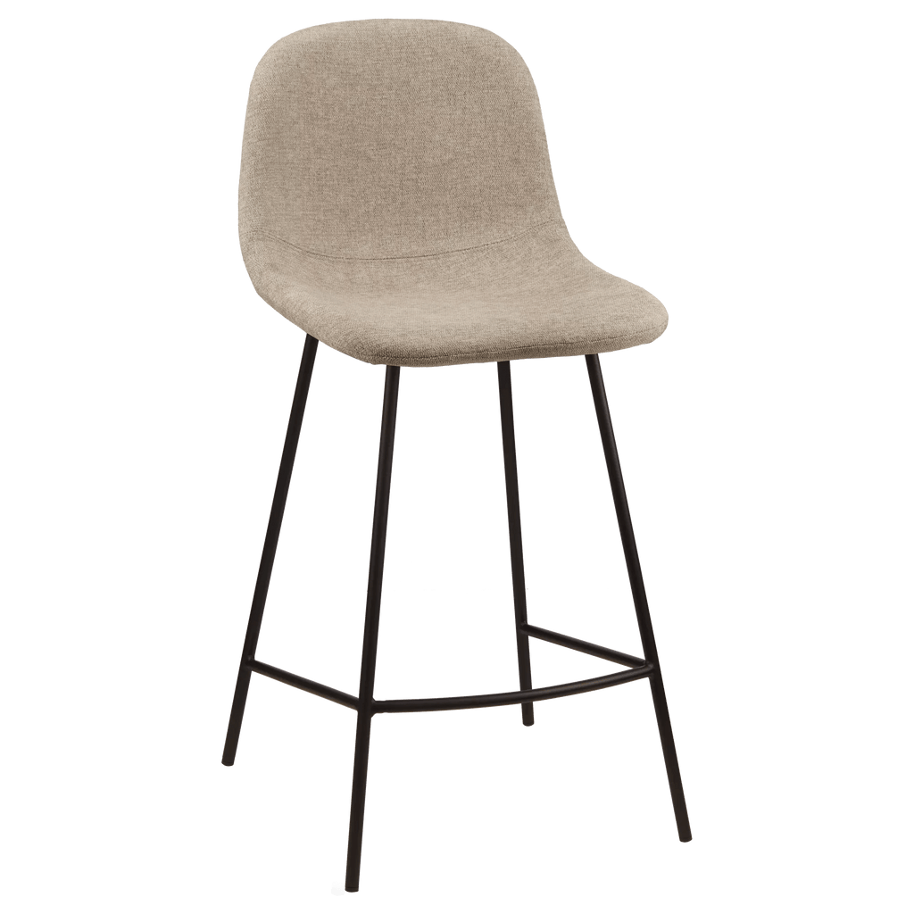 Fabric and Metal Bar Stool