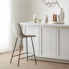 Fabric and Metal Bar Stool