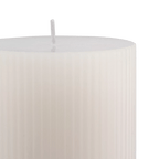 White Short Ribbed Candle