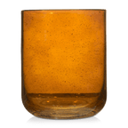 Glass Amber Candle Holder