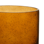 Glass Amber Candle Holder