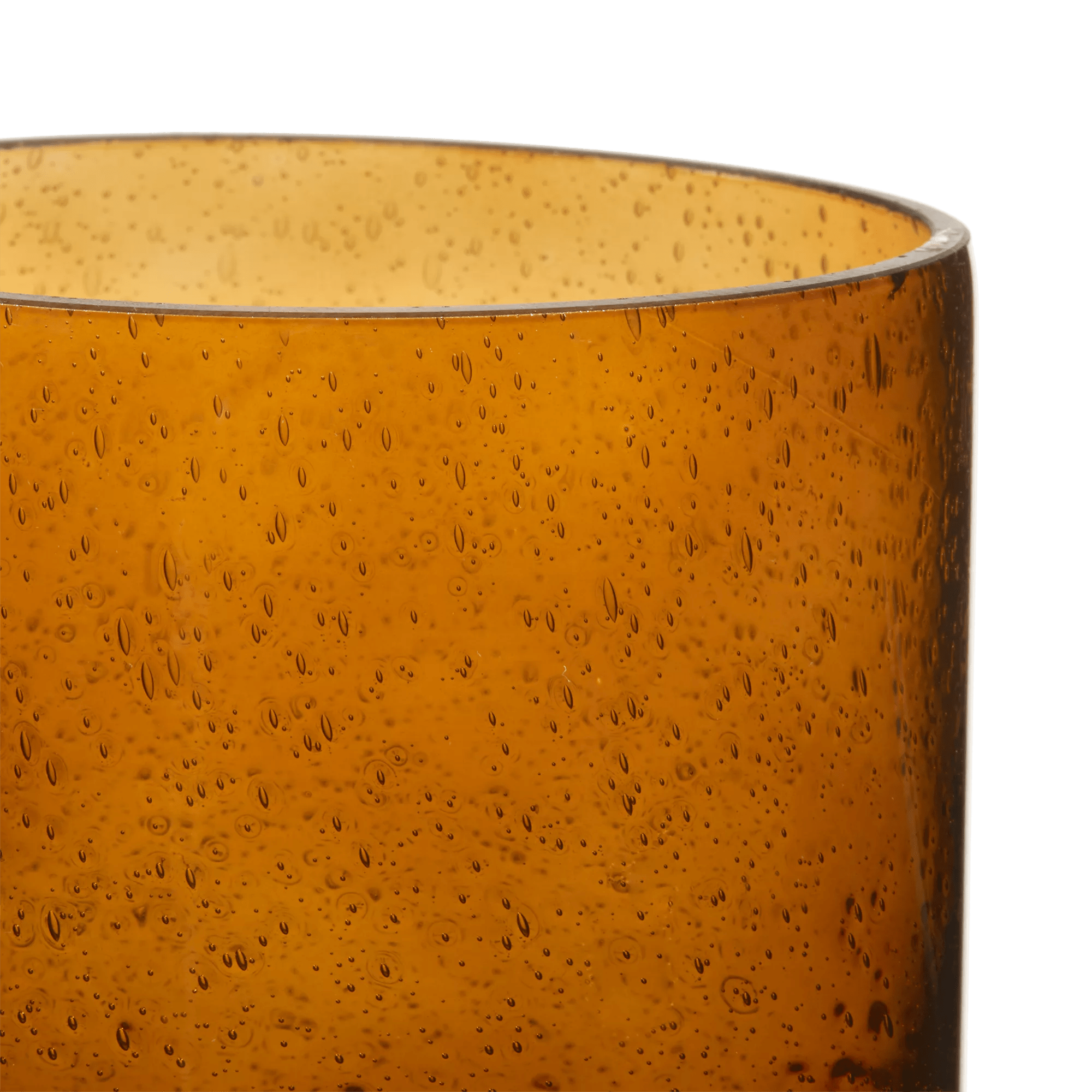 Glass Amber Candle Holder