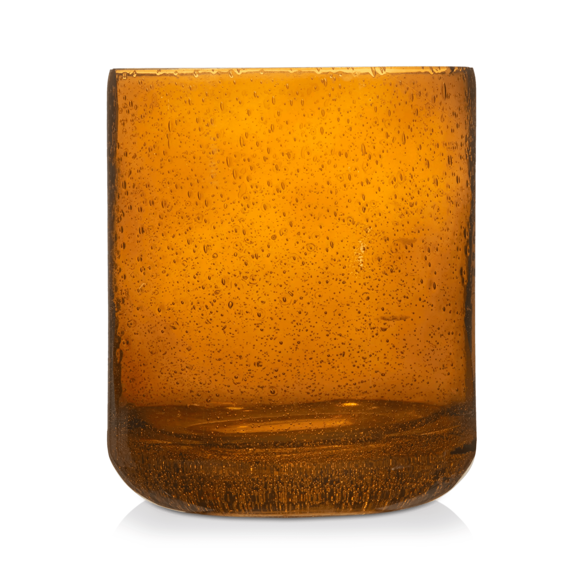 Glass Amber Candle Holder