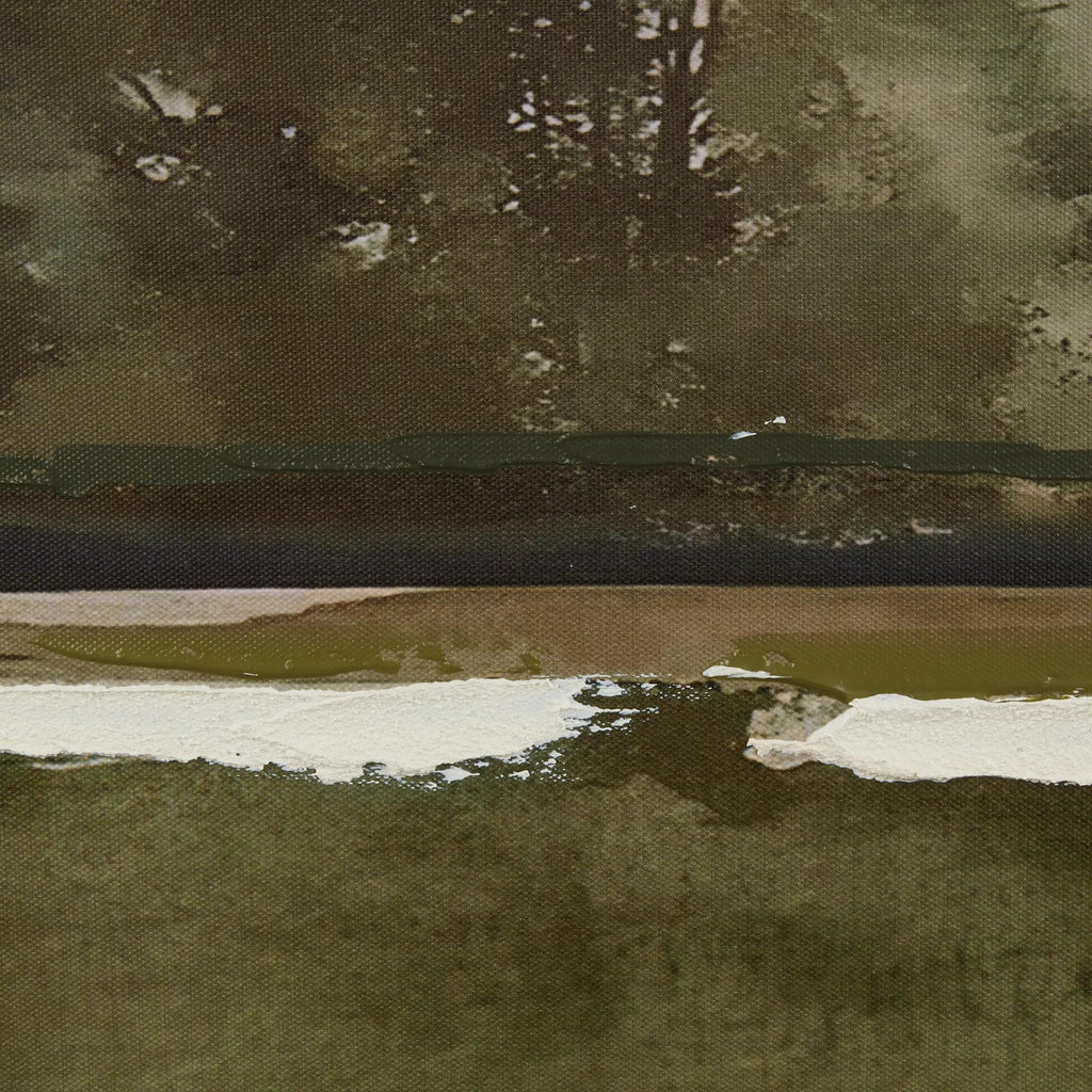 Gel-Embellished Watercolor Landscape Framed Art