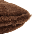 Rust Cougar Faux Fur Throw Pillow