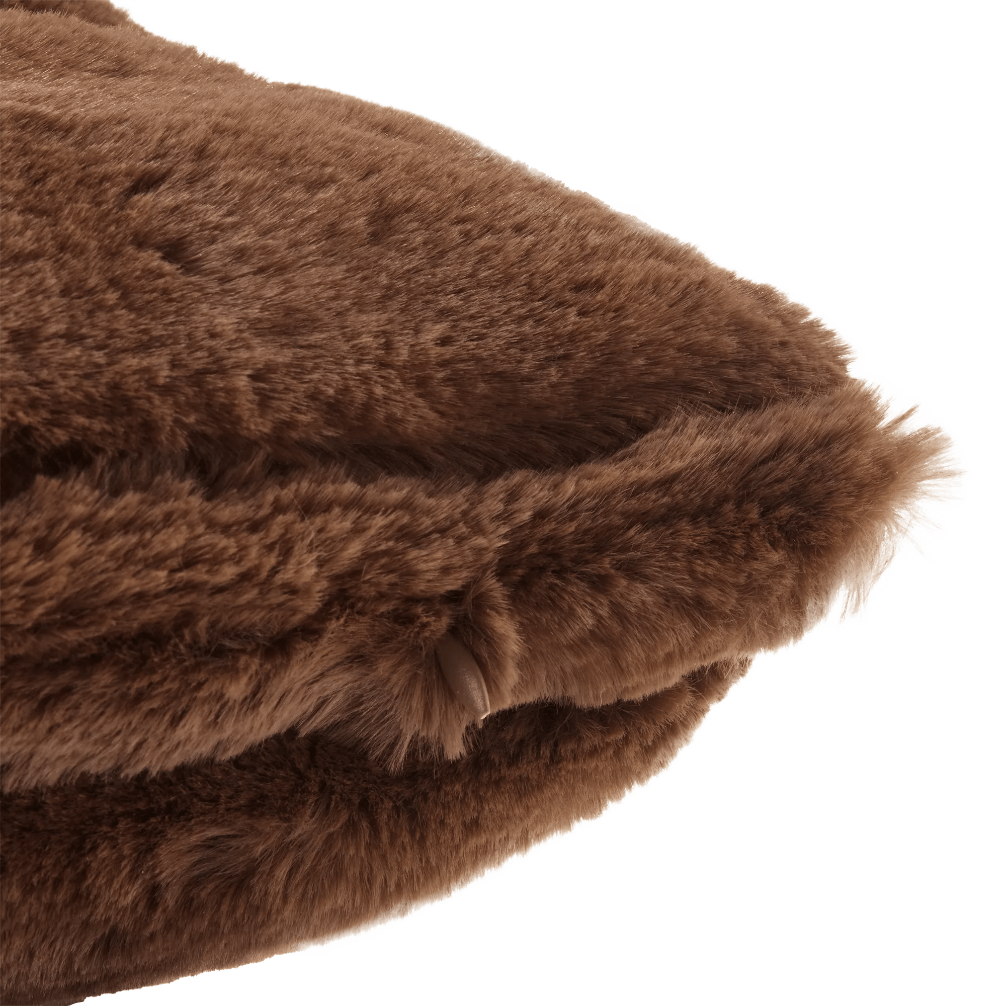 Rust Cougar Faux Fur Throw Pillow