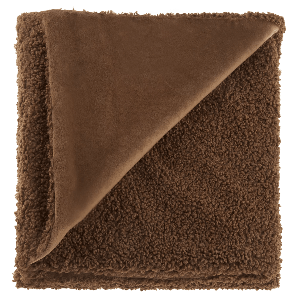Brown Doodle Boucle Throw