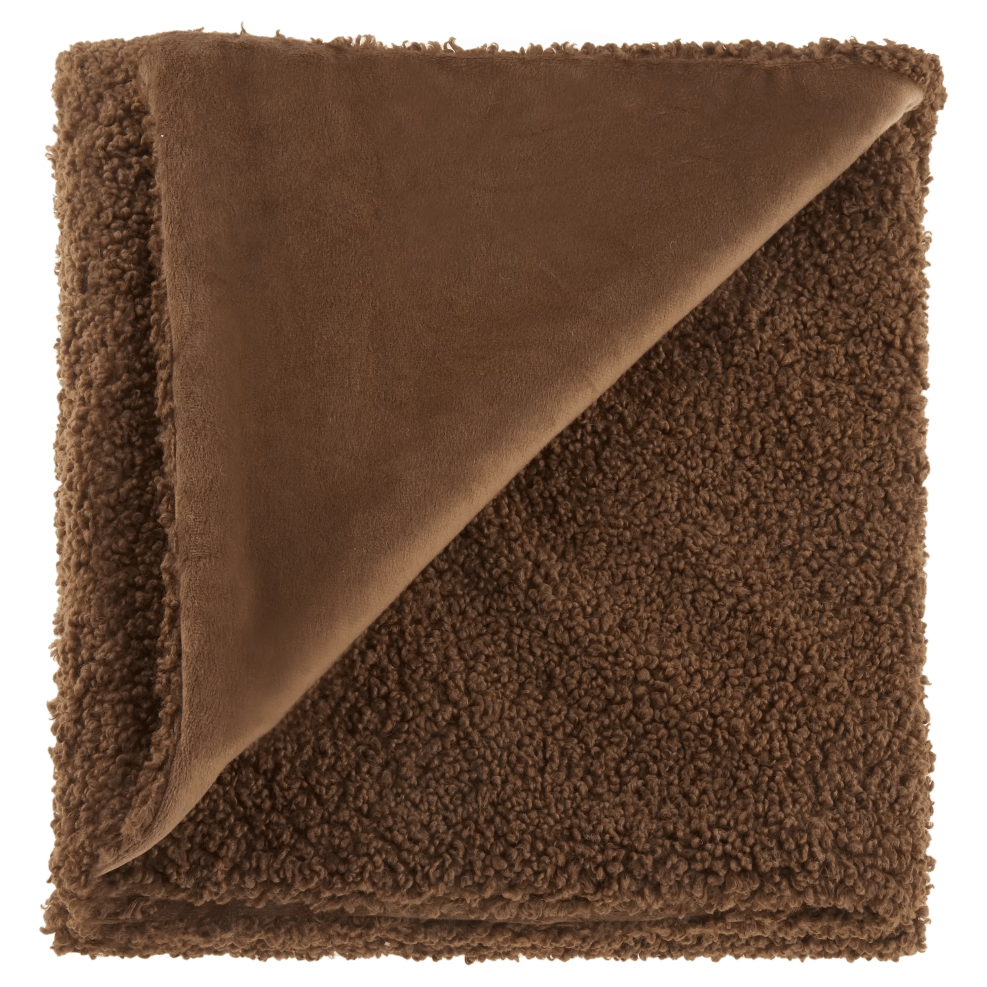 Brown Doodle Boucle Throw