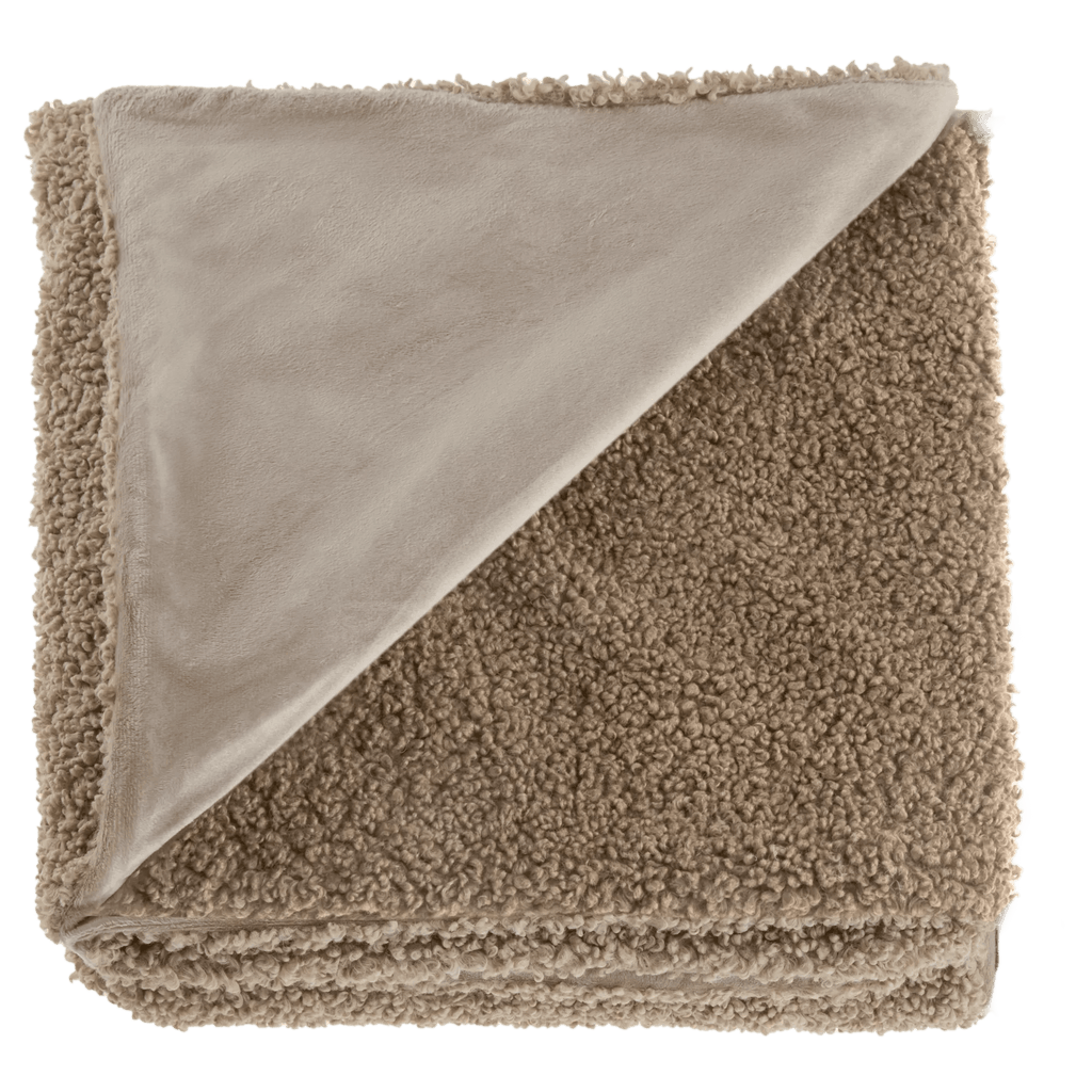 Beige Doodle Boucle Throw