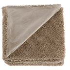 Beige Doodle Boucle Throw