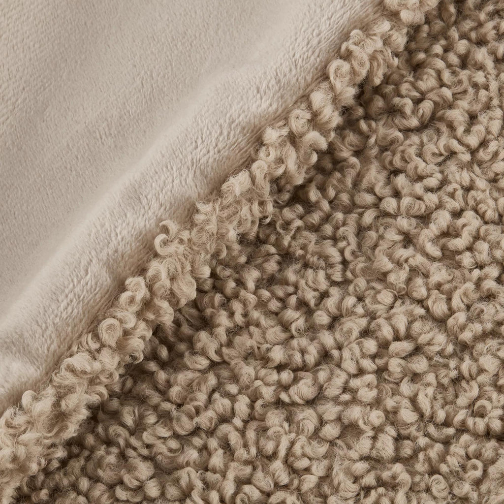 Beige Doodle Boucle Throw