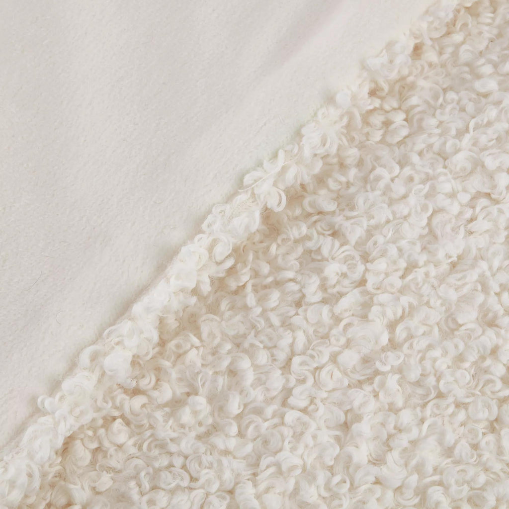 White Doodle Boucle Throw