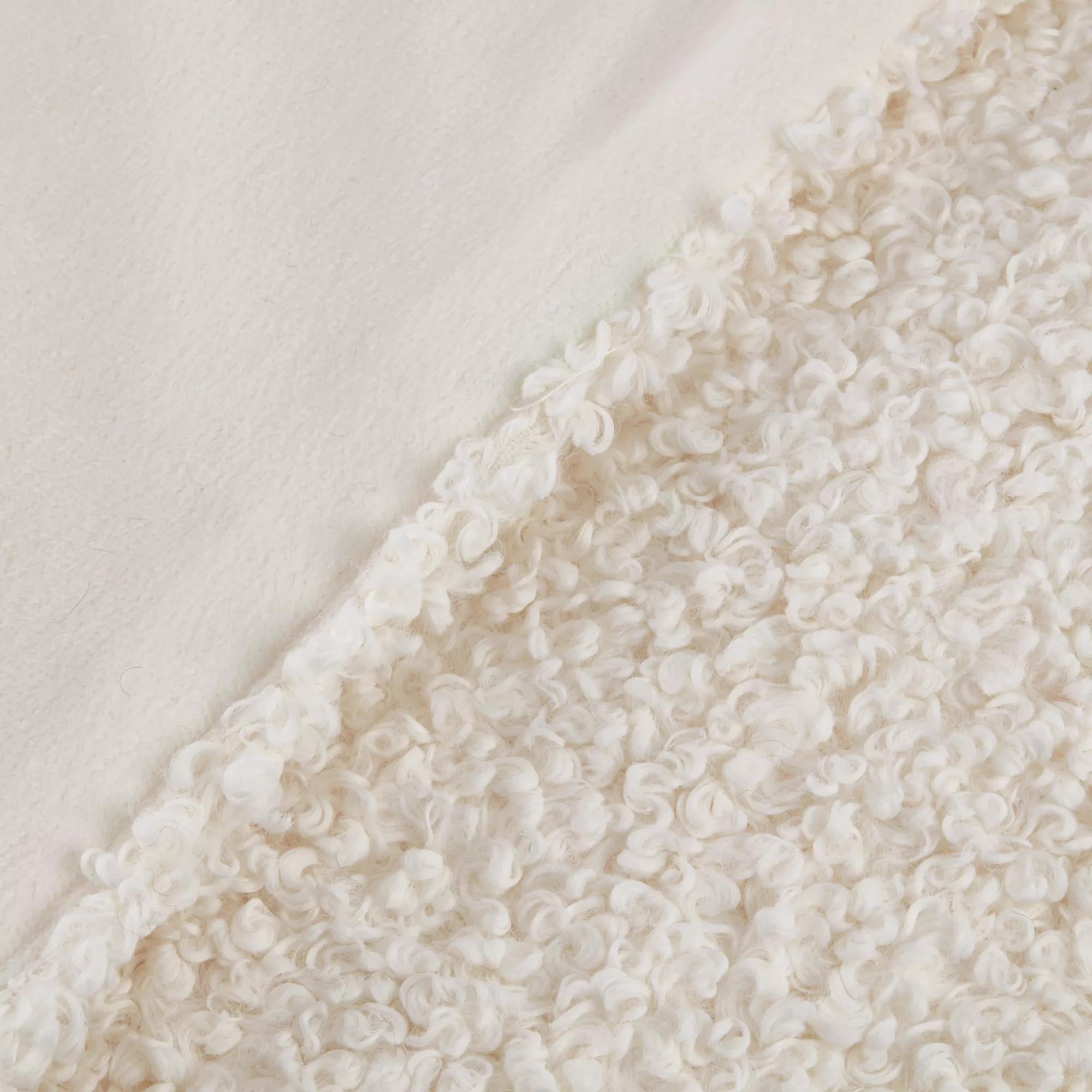 White Doodle Boucle Throw