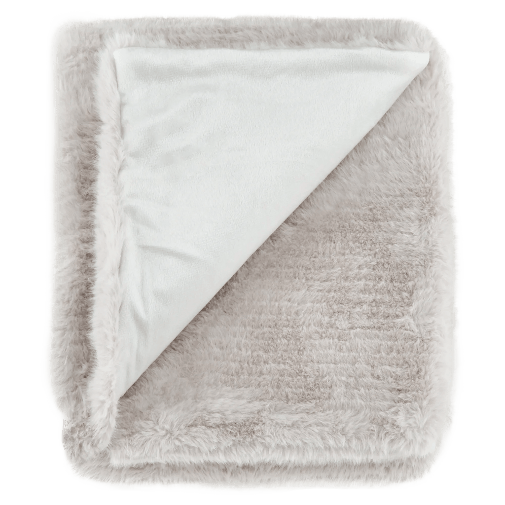 Grey Maddox Faux Fur Throw