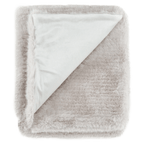 Grey Maddox Faux Fur Throw