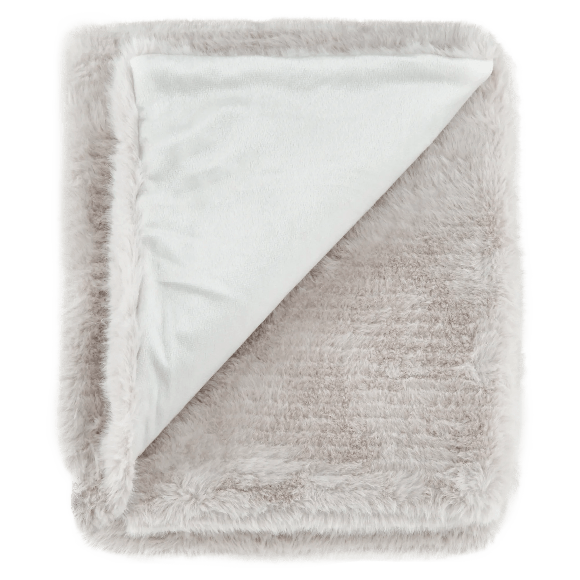 Grey Maddox Faux Fur Throw