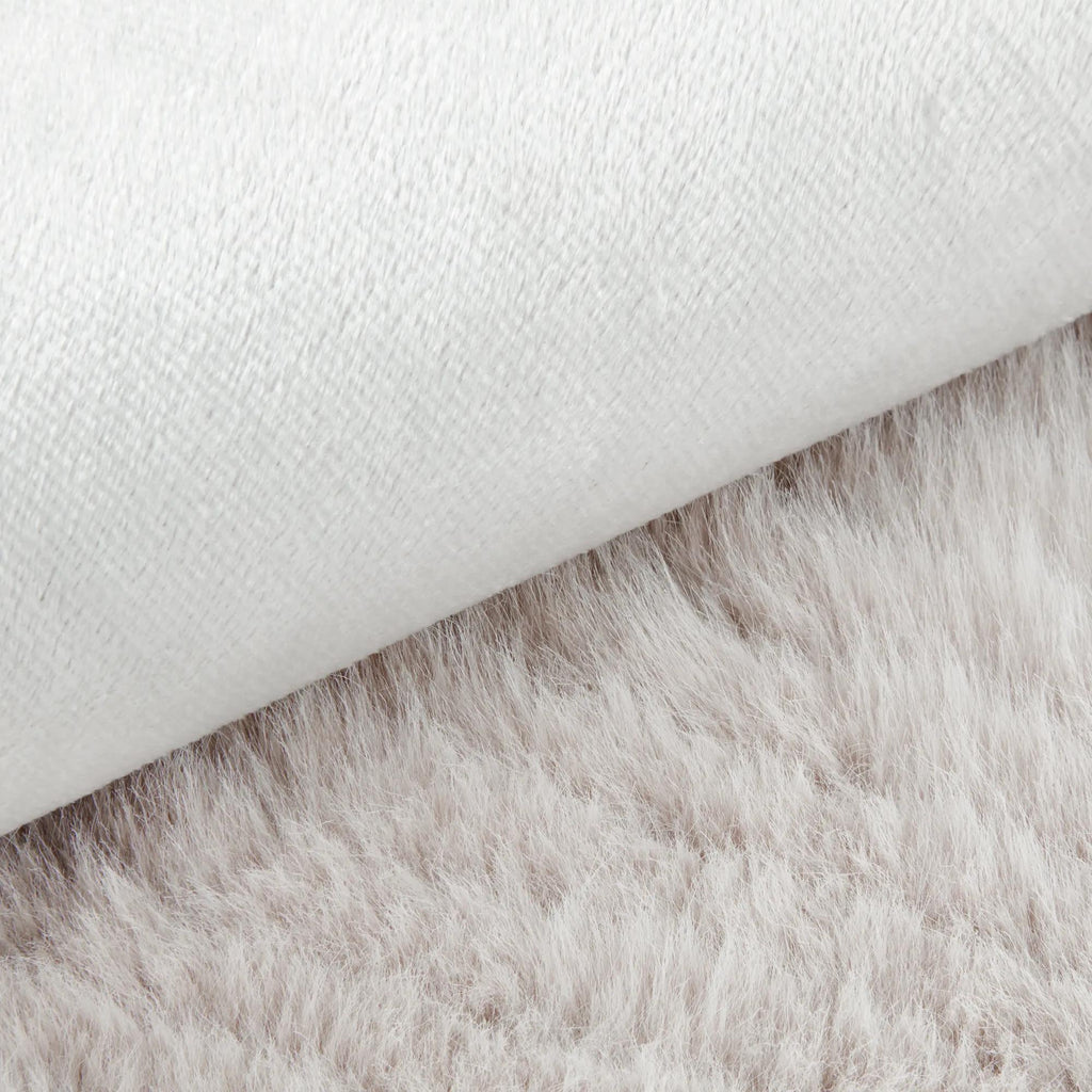 Grey Maddox Faux Fur Throw