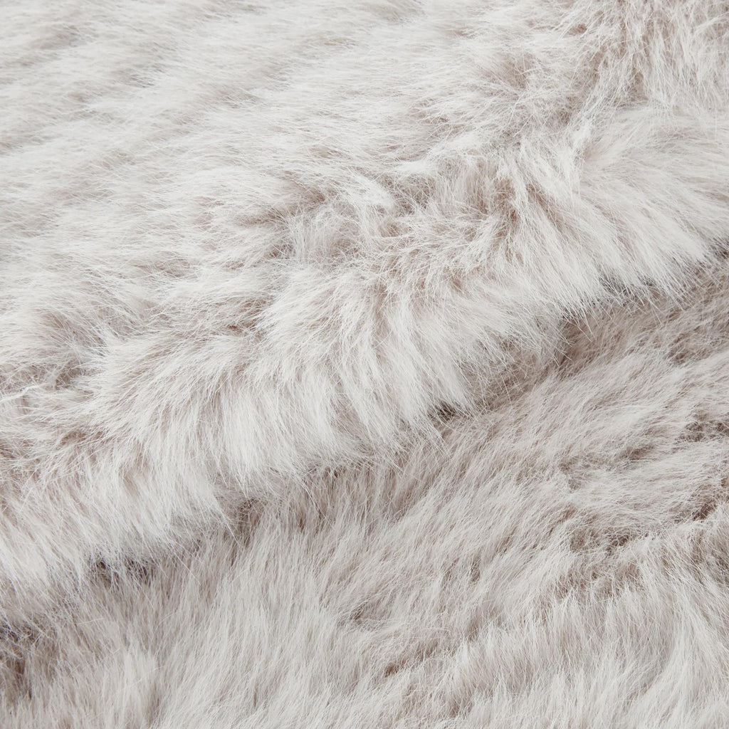 Grey Maddox Faux Fur Throw