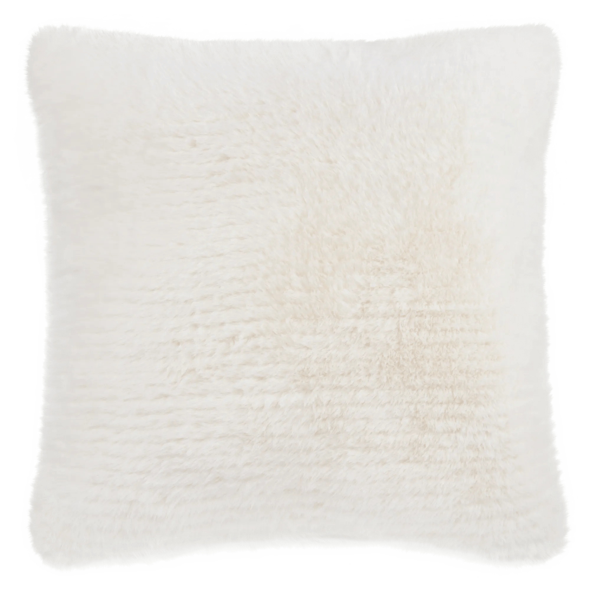 Off White Maddox Faux Fur Decorative Pillow