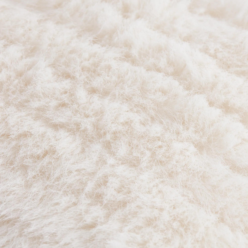 Off White Maddox Faux Fur Decorative Pillow