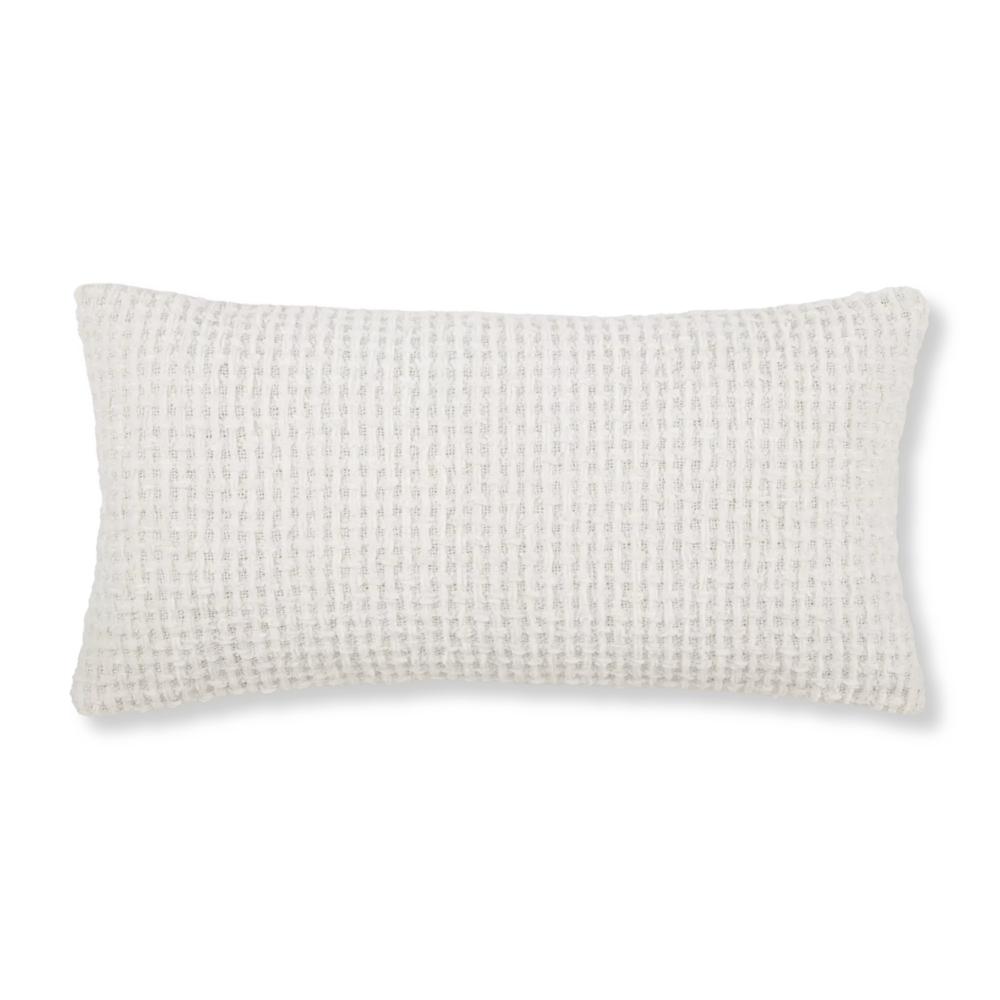 Off White Basc Chenille Decorative Lumbar Pillow
