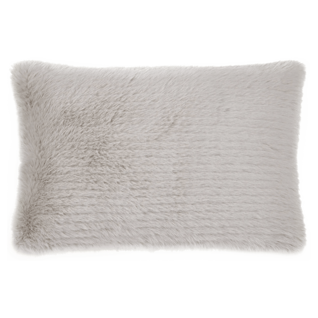 Grey Maddox Faux Fur Decorative Lumbar Pillow
