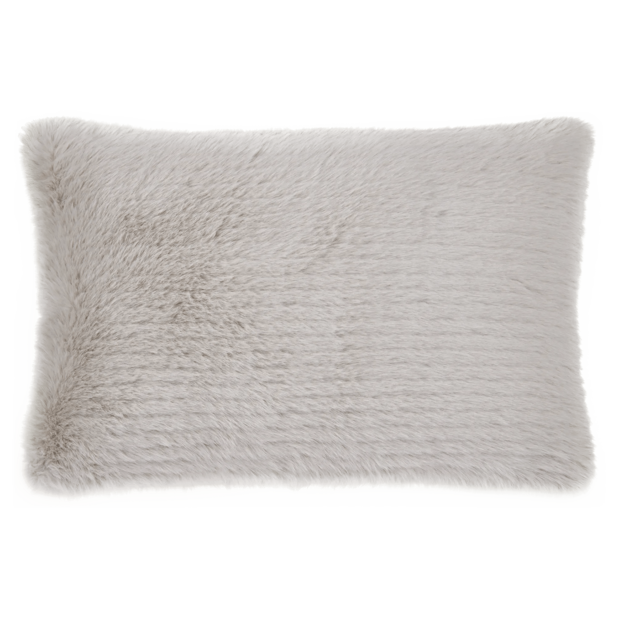 Grey Maddox Faux Fur Decorative Lumbar Pillow