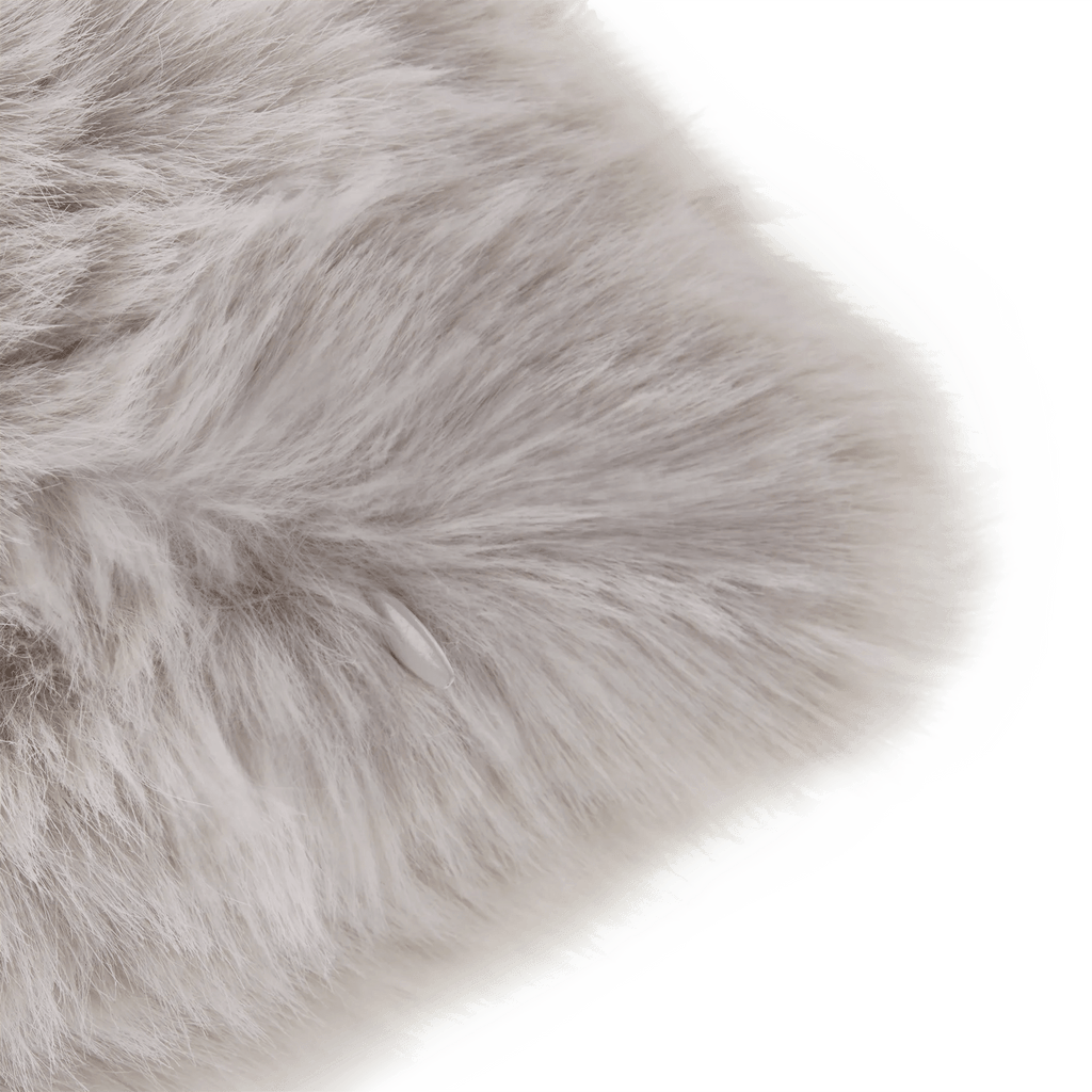 Grey Maddox Faux Fur Decorative Lumbar Pillow