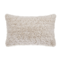 Light Beige Sheep Faux Fur Decorative Lumbar Pillow