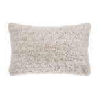 Light Beige Sheep Faux Fur Decorative Lumbar Pillow