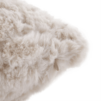 Light Beige Sheep Faux Fur Decorative Lumbar Pillow