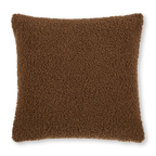 Medium Brown Doodle Boucle Decorative Throw Pillow
