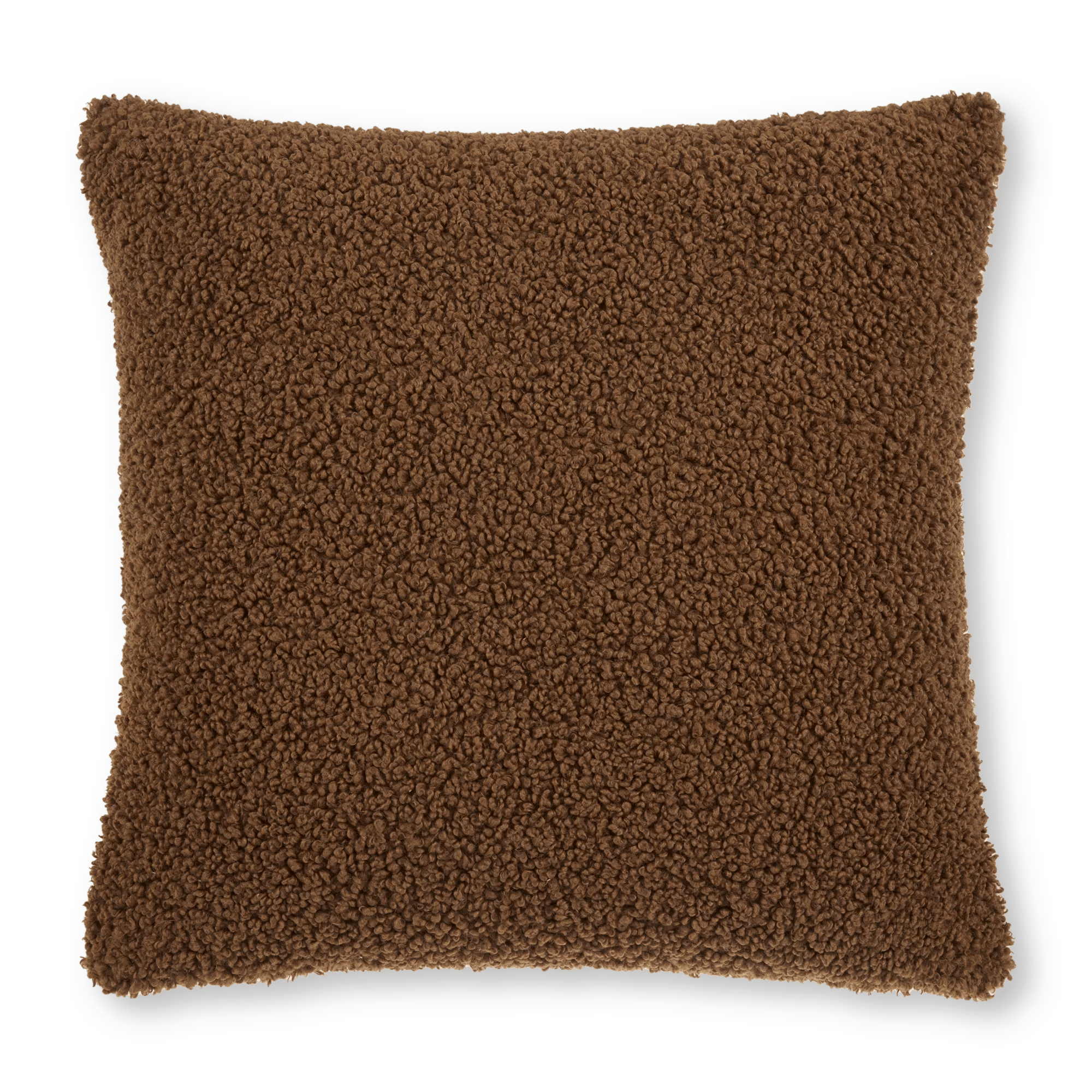 Medium Brown Doodle Boucle Decorative Throw Pillow