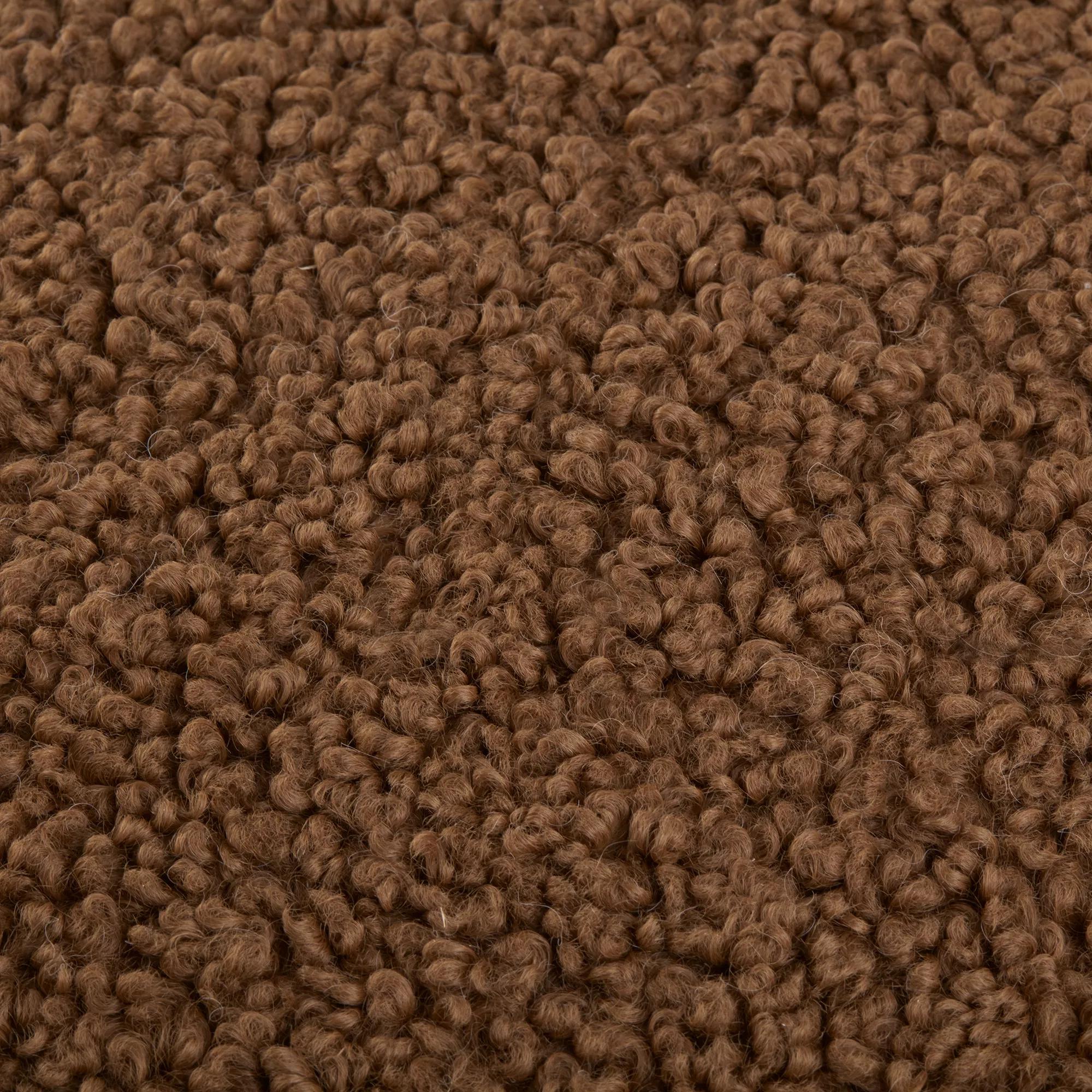 Medium Brown Doodle Boucle Decorative Throw Pillow