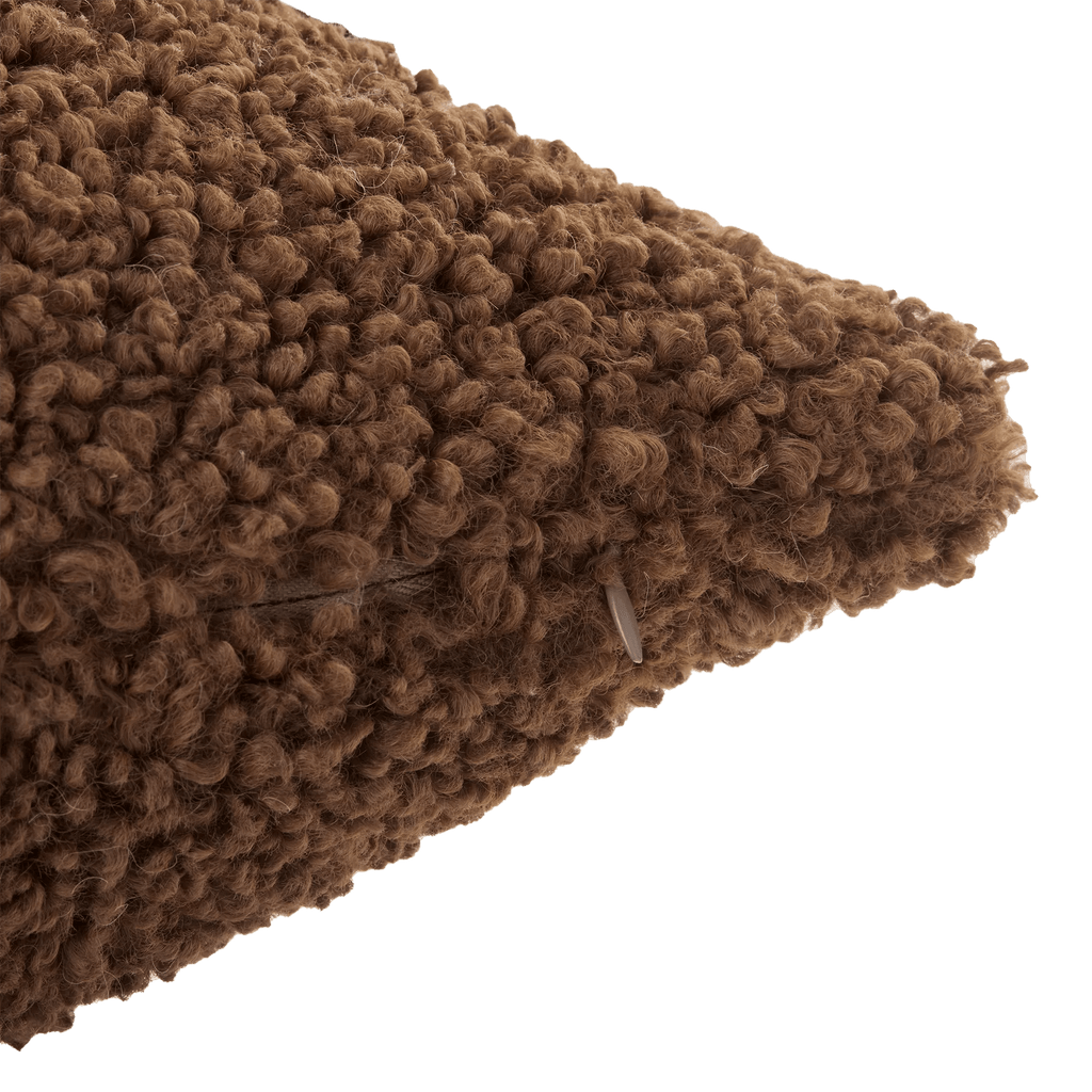 Medium Brown Doodle Boucle Decorative Throw Pillow