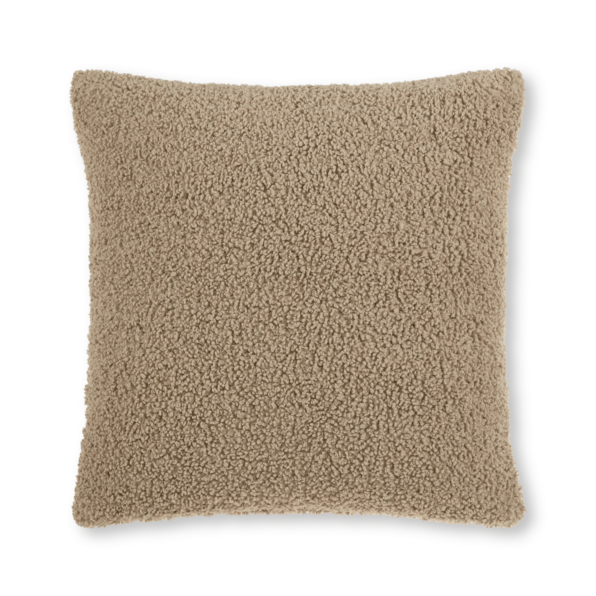 Beige Doodle Boucle Decorative Throw Pillow