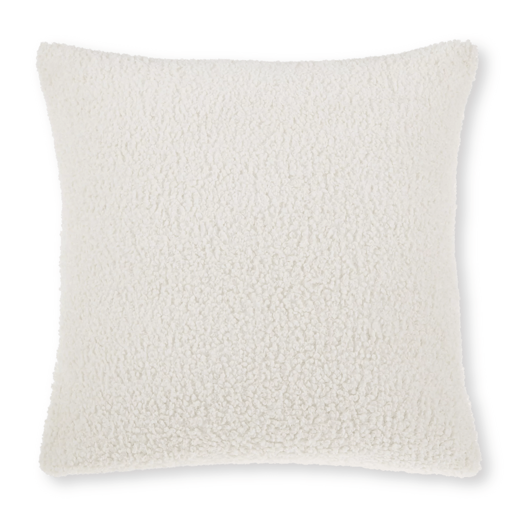 Off White Doodle Boucle Decorative Throw Pillow