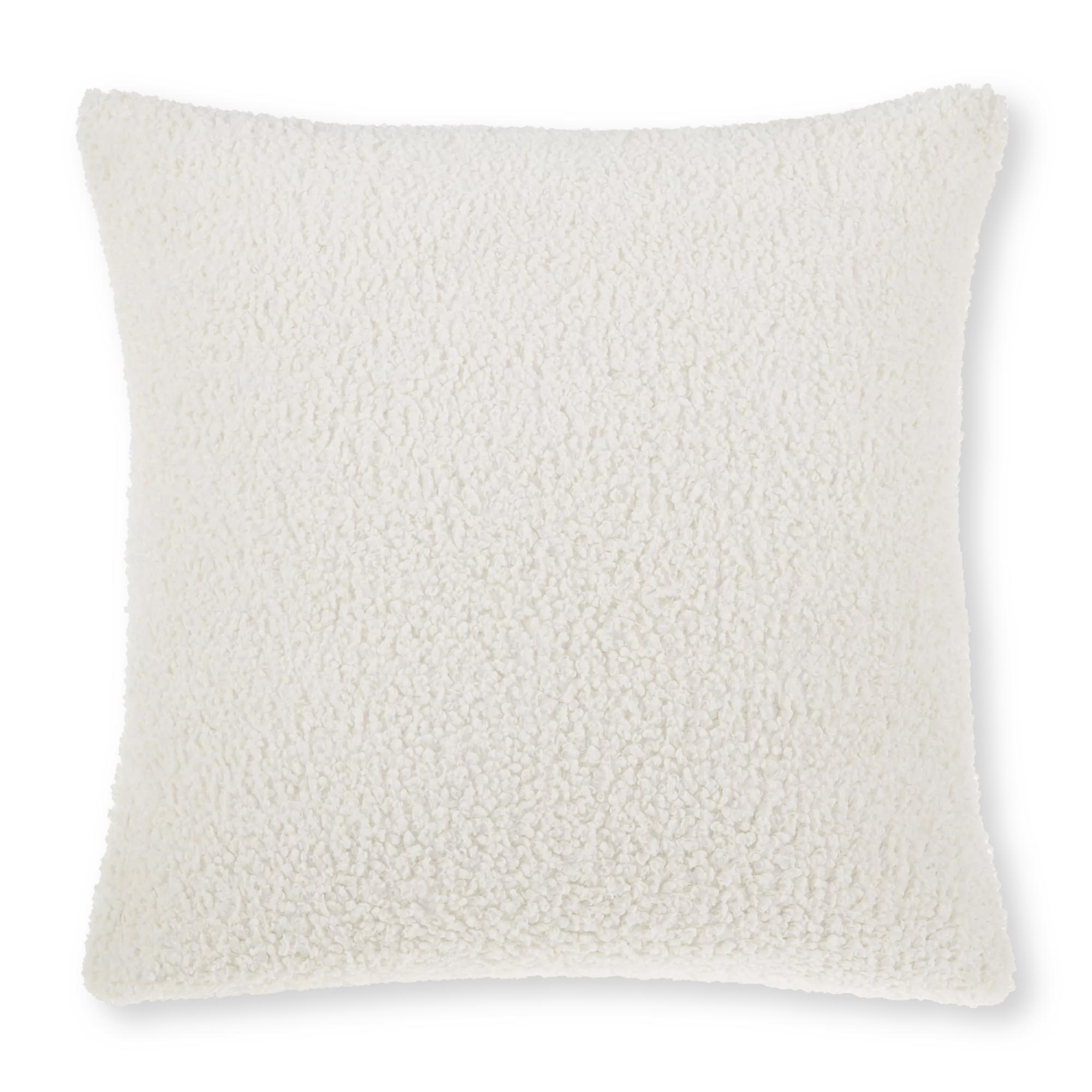 Off White Doodle Boucle Decorative Throw Pillow