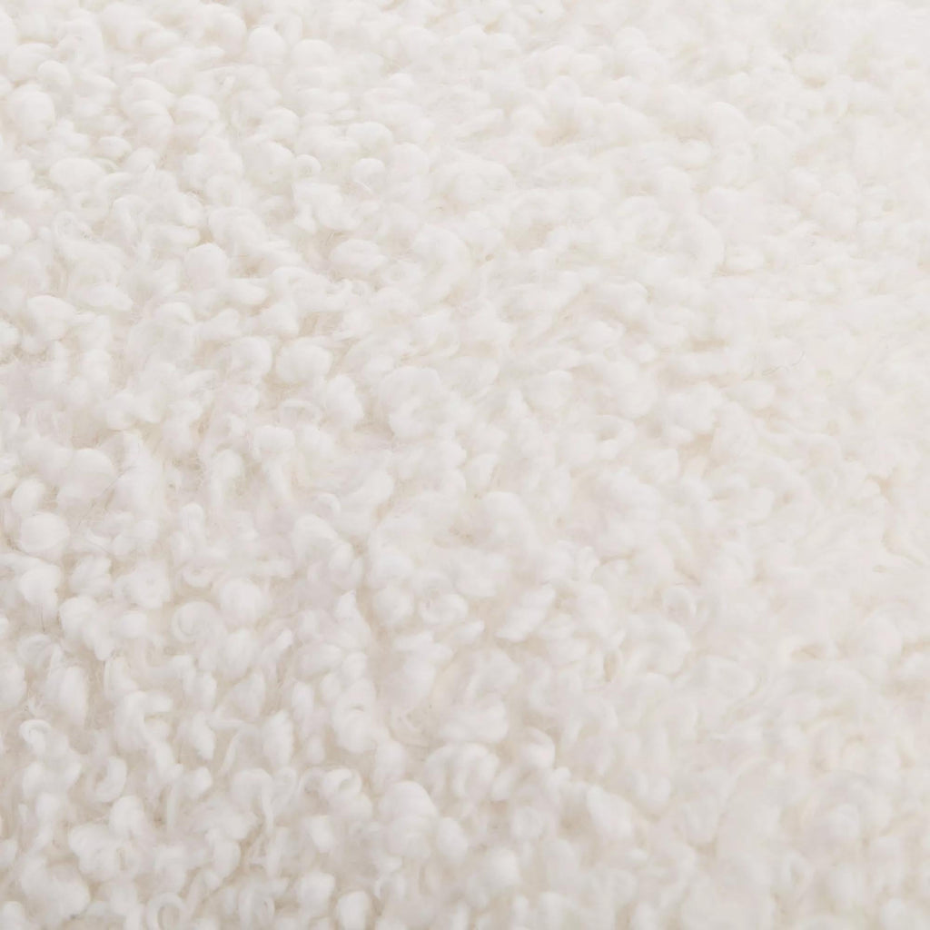 Off White Doodle Boucle Decorative Throw Pillow