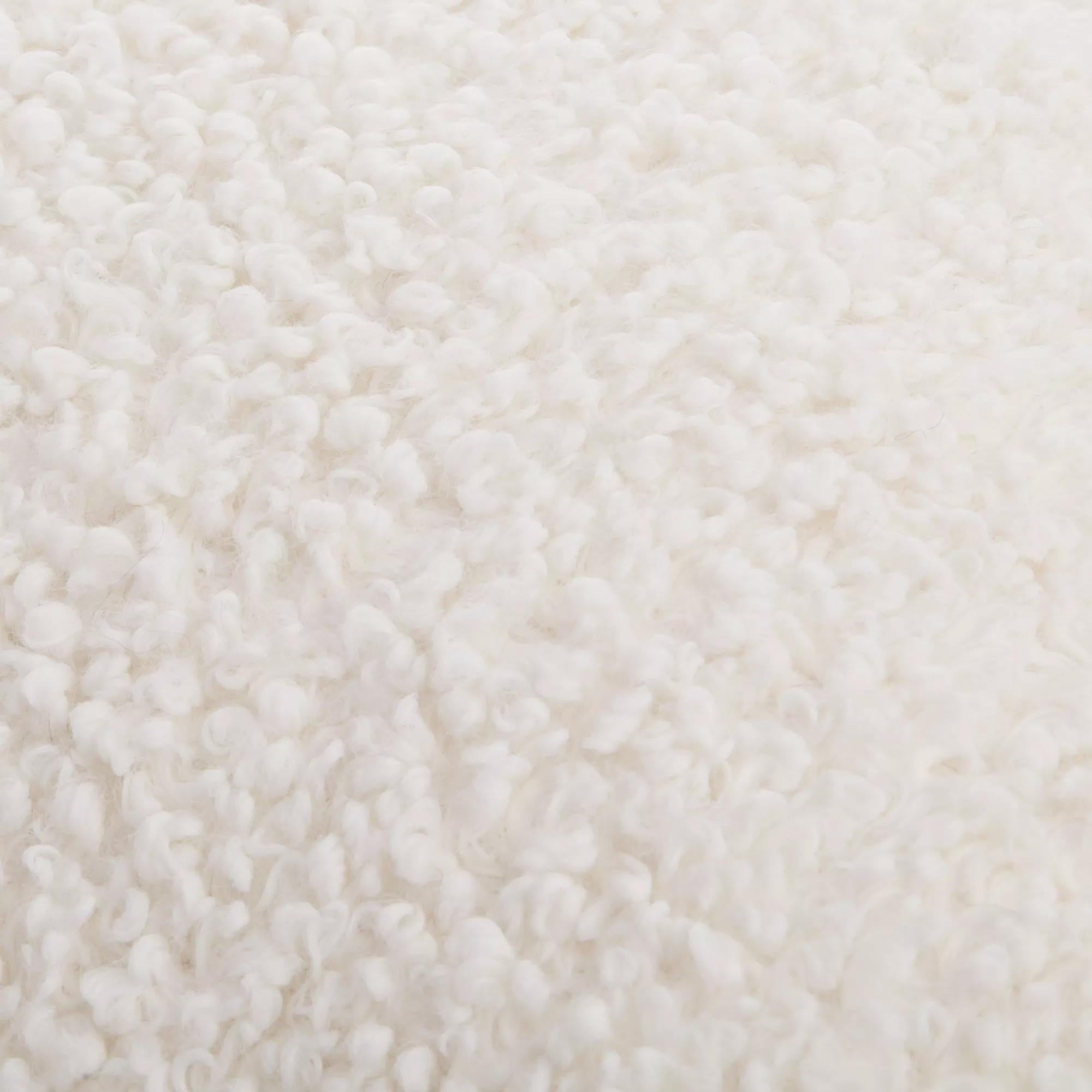 Off White Doodle Boucle Decorative Throw Pillow