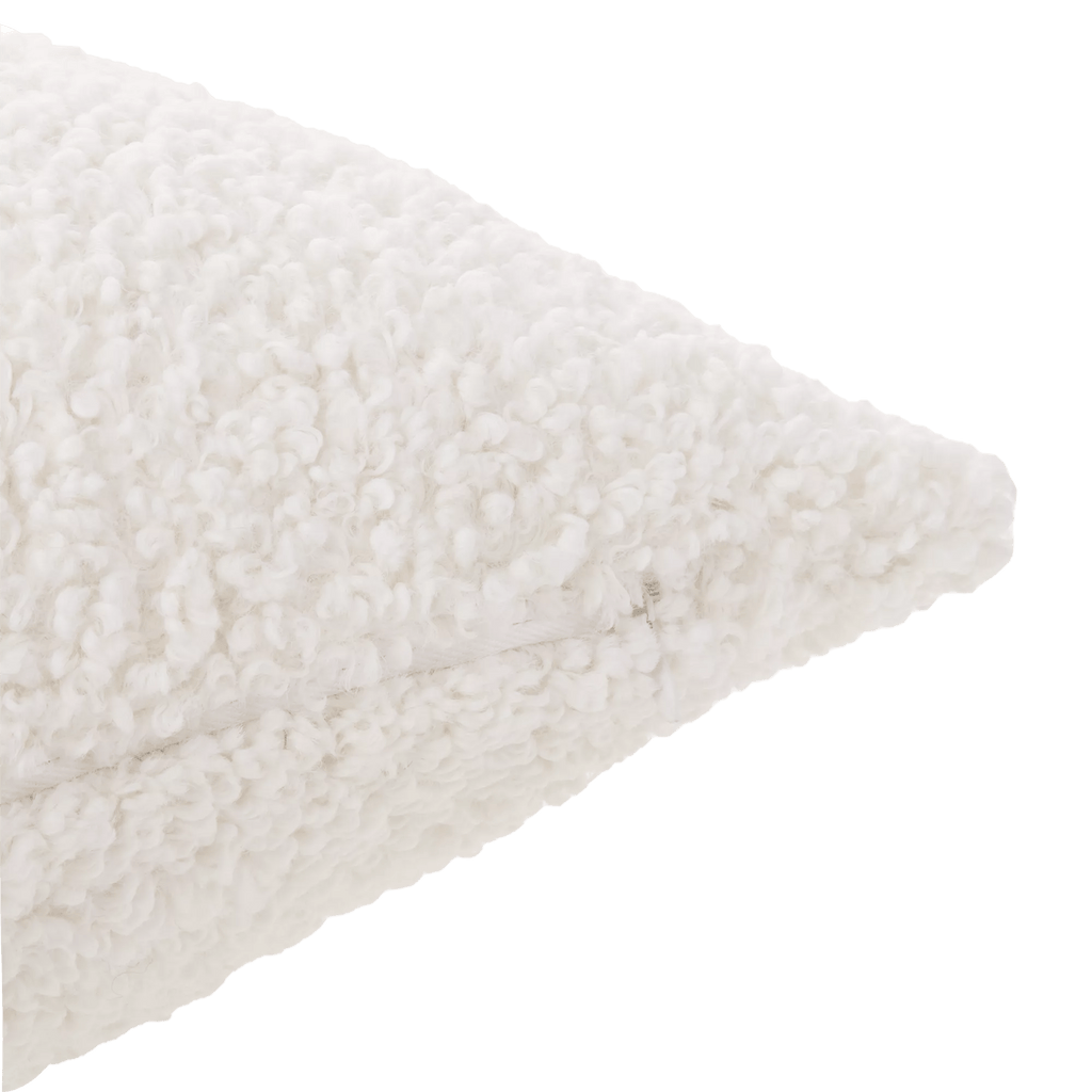 Off White Doodle Boucle Decorative Throw Pillow