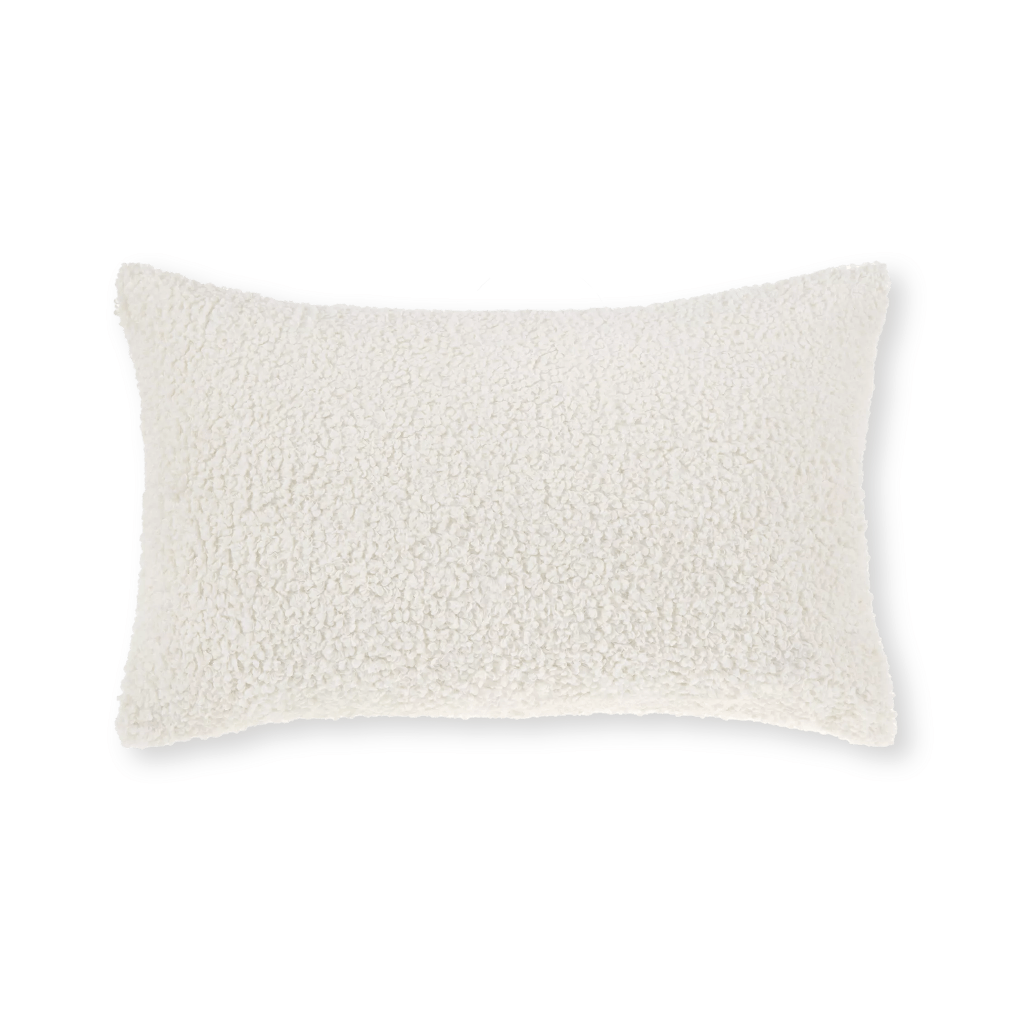 Off White Doodle Boucle Lumbar Throw Pillow