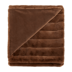 Rust Cougar Faux Fur Throw