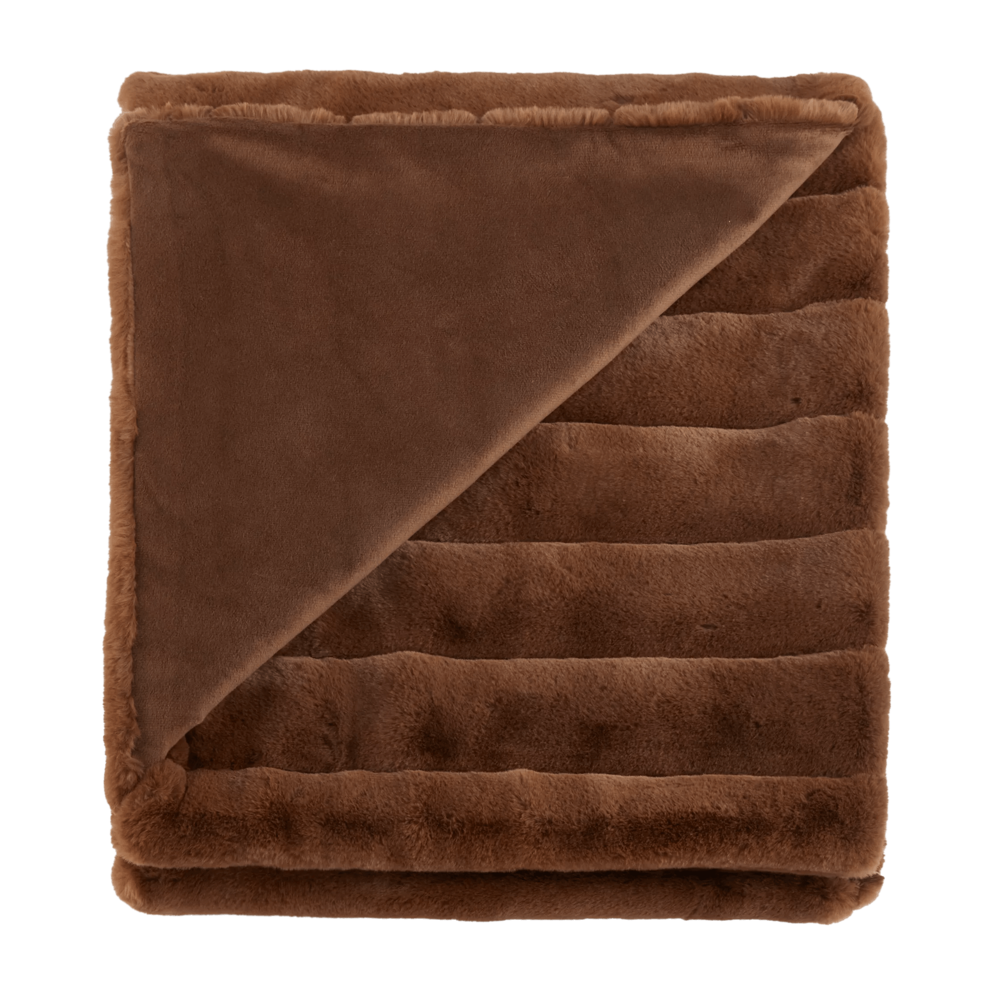 Rust Cougar Faux Fur Throw