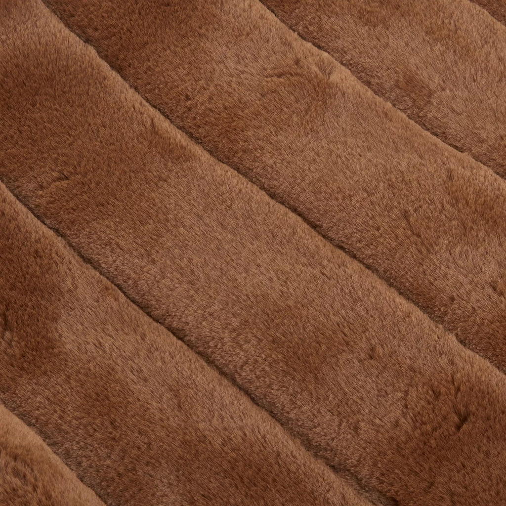 Rust Cougar Faux Fur Throw