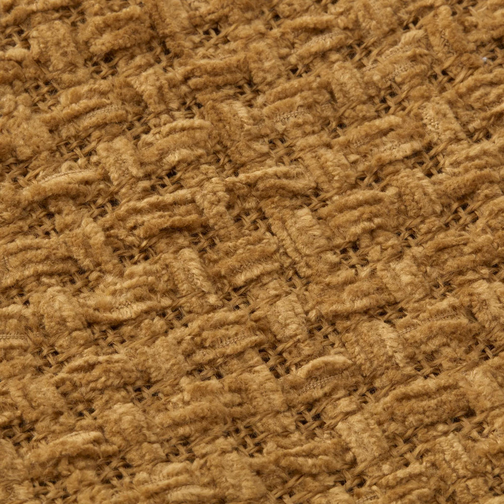 Ochre Basic Chenille Knit Throw