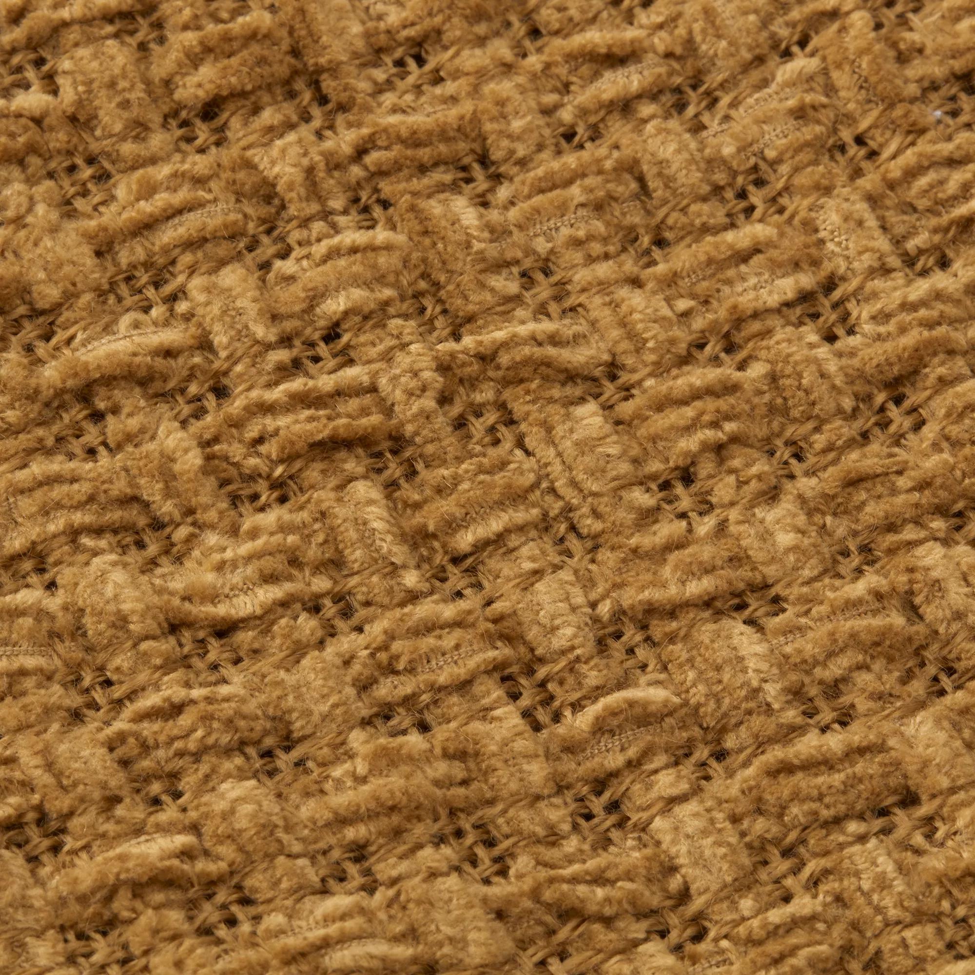 Ochre Basic Chenille Knit Throw